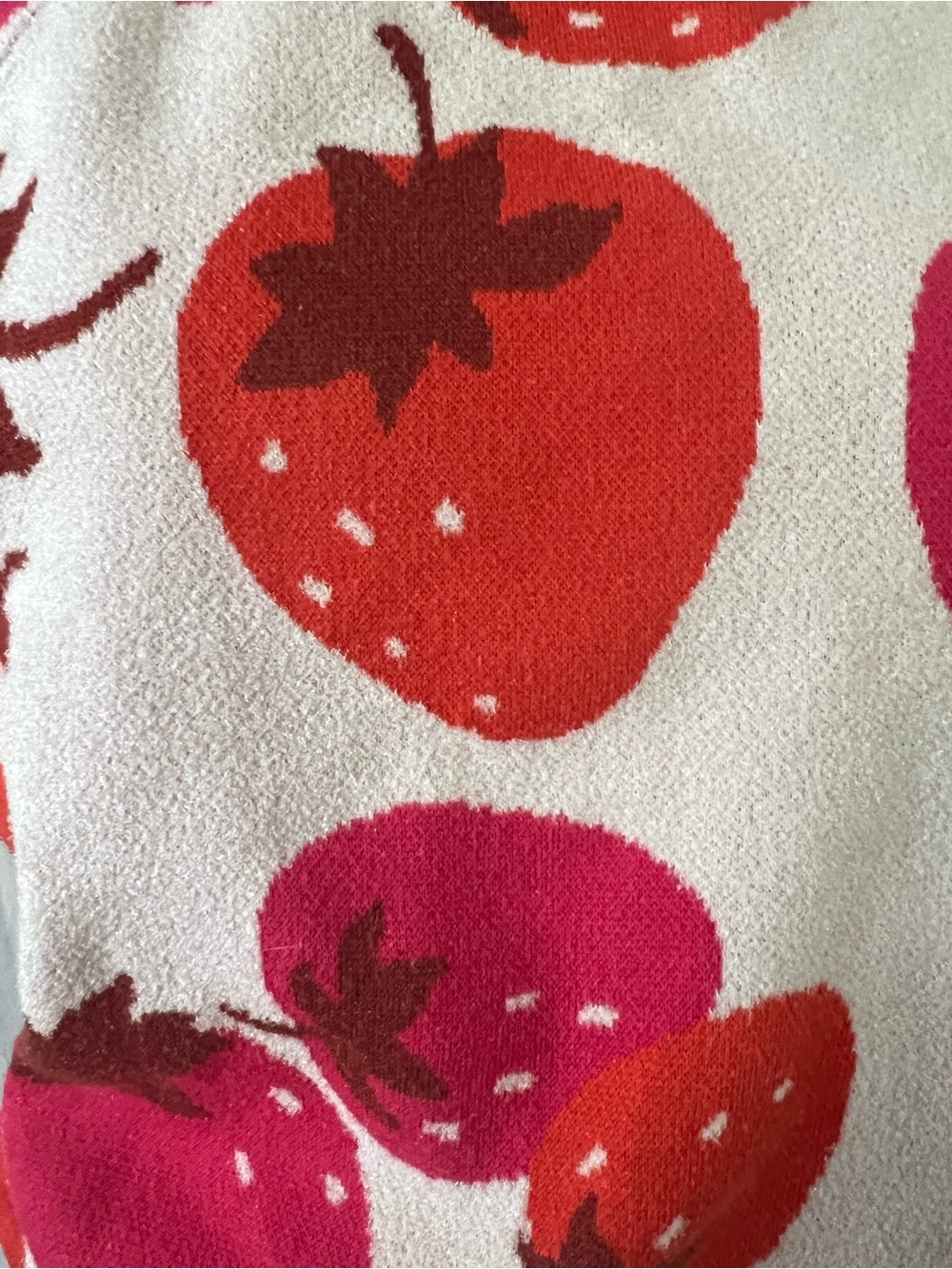 Ann Taylor Strawberry Print Short Sleeve Sweater M - Picture 7 of 9